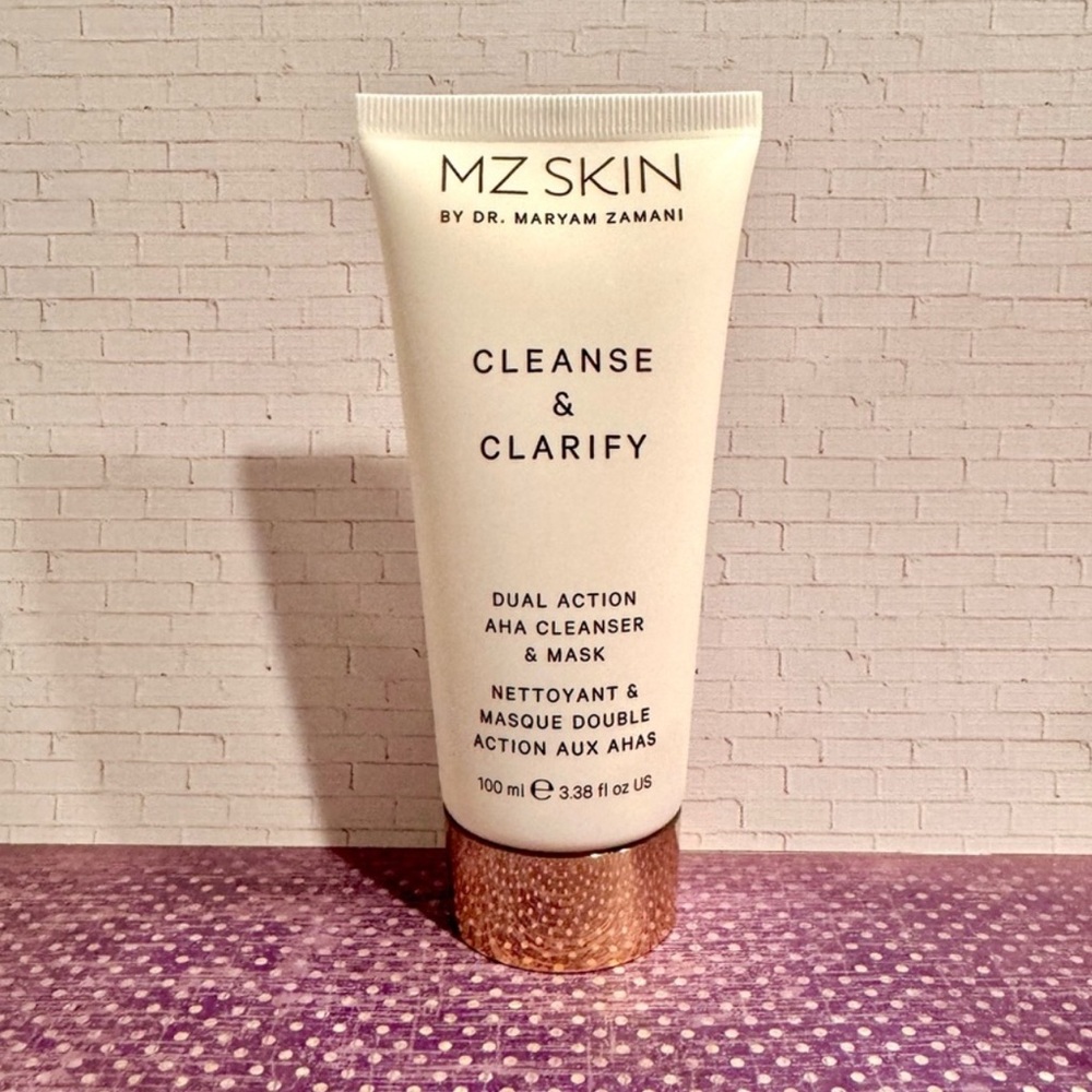 MZ SKIN CLEANSE & CLARIFY DUAL ACTION AHA CLEANSER MASK BRIGHTENING GLOW WRINKLE - Picture 4 of 8